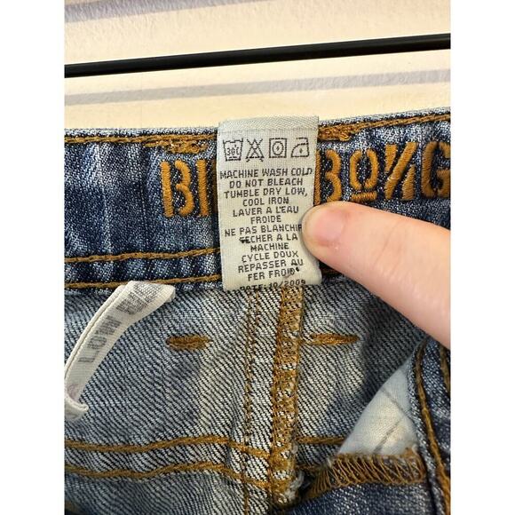 Vintage Y2K Womens Billabong Low Rise Denim Micro Mini Studded Bratz Juniors 9 - Picture 4 of 6
